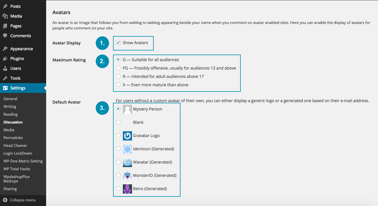Discussion Settings