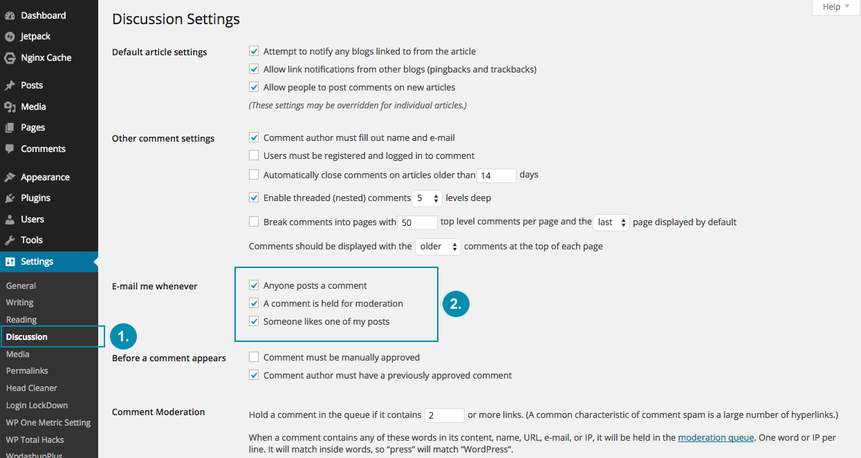 Discussion Settings