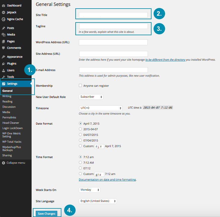 General Settings