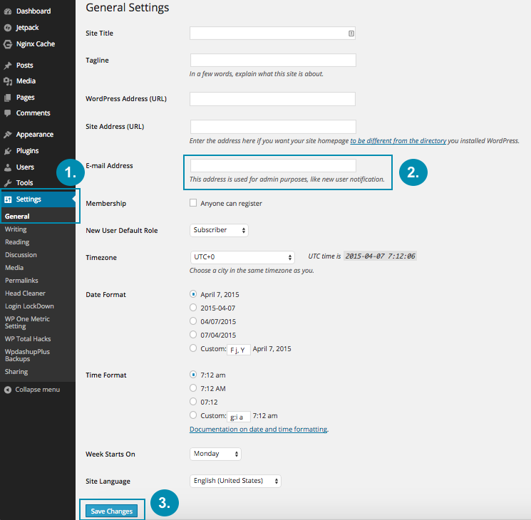 General Settings